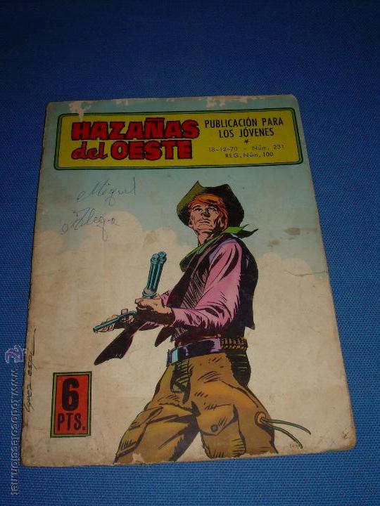 Tebeos: HAZA&Ntilde;AS DEL OESTE N&ordm; 231 - PORTADA EN REGULAR ESTADO - Foto 1