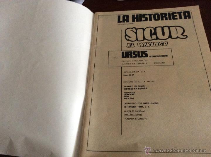 Tebeos: La HISTORIETA, SIGUR EL VIKINGO 6n&uacute;meros - Foto 2