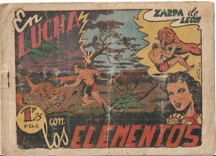 Tebeos: ZARPA DE LE&Oacute;N N&ordm; 5. En lucha con los elementos. Editorial Toray. Original 1.949 - Foto 1