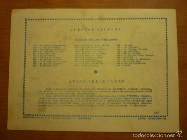 Tebeos: COLECCION AZUCENA N&ordm; 459 ISOLDA EDICIONES TORAY. ORIGINAL. - Foto 2