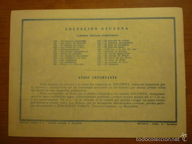 Tebeos: COLECCION AZUCENA N&ordm; 445 EL FORASTERO EDICIONES TORAY. ORIGINAL. - Foto 2
