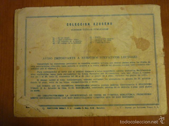 Tebeos: COLECCION  AZUCENA N&ordm;72. EDICIONES TORAY, S.A. ORIGINAL - Foto 2