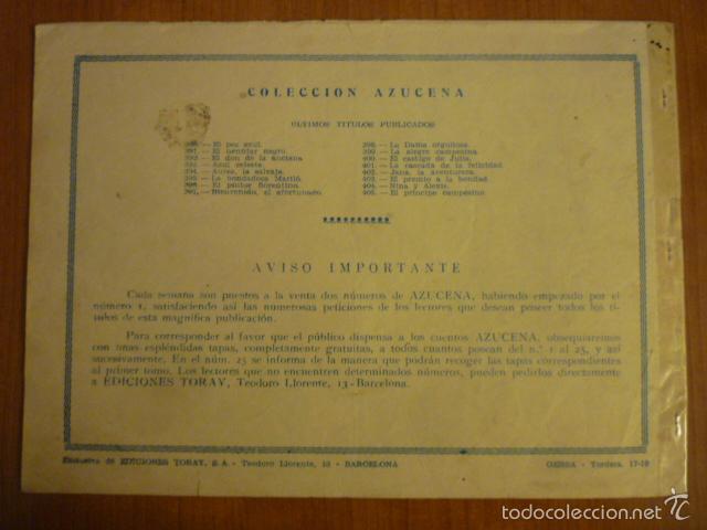 Tebeos: COLECCION  AZUCENA  N&ordm; 405. EDICIONES TORAY, S.A. ORIGINAL - Foto 2