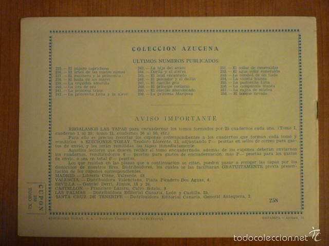 Tebeos: COLECCION  AZUCENA  N&ordm; 258. EDICIONES TORAY, S.A. ORIGINAL - Foto 2