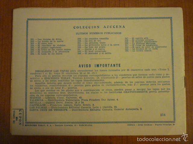 Tebeos: COLECCION  AZUCENA  N&ordm; 254. EDICIONES TORAY, S.A. ORIGINAL - Foto 2