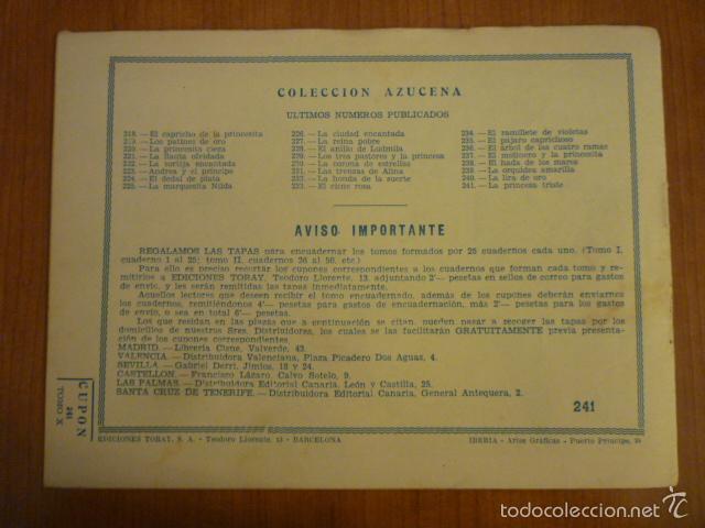 Tebeos: COLECCION  AZUCENA  N&ordm; 241. EDICIONES TORAY, S.A. ORIGINAL - Foto 2