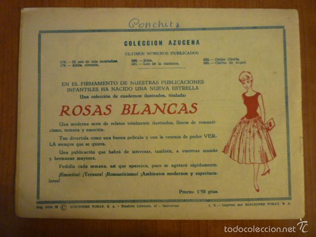 Tebeos: COLECCION AZUCENA N&ordm; 583. EDICIONES TORAY, S.A. ORIGINAL - Foto 2