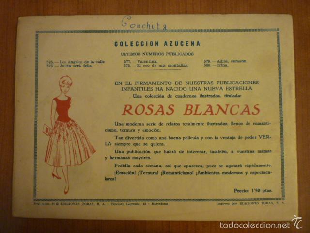 Tebeos: COLECCION AZUCENA N&ordm; 580. EDICIONES TORAY, S.A. ORIGINAL - Foto 2