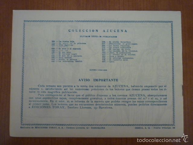 Tebeos: COLECCION AZUCENA N&ordm;407. EDICIONES TORAY, S.A. ORIGINAL - Foto 2