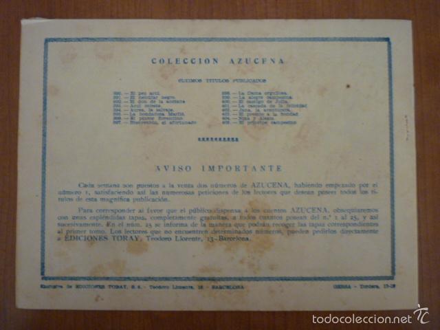 Tebeos: COLECCION AZUCENA N&ordm;405. EDICIONES TORAY, S.A. ORIGINAL - Foto 2