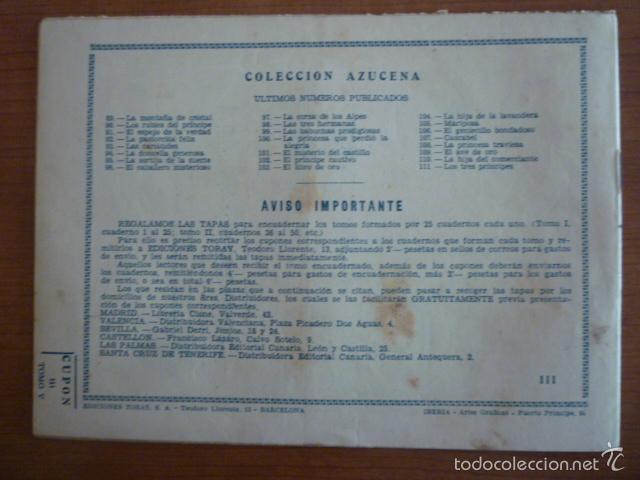 Tebeos: COLECCION AZUCENA N&ordm;111. EDICIONES TORAY, S.A. ORIGINAL - Foto 2