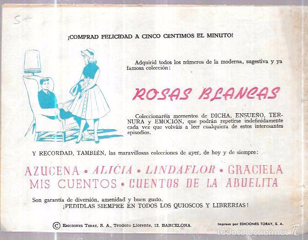 Tebeos: COLECCI&Oacute;N ROSAS BLANCAS. JACQUELINE. 1958. - Foto 2