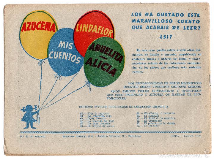 Tebeos: COLECCI&Oacute;N GRACIELA. EL INCENDIO. N&ordm; 73. EDICI&Oacute;N TORAY - Foto 2