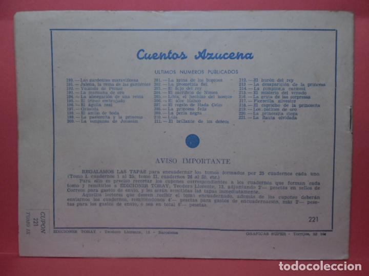 Tebeos: coleccion azucena - toray - n&ordm; 221 - Foto 2