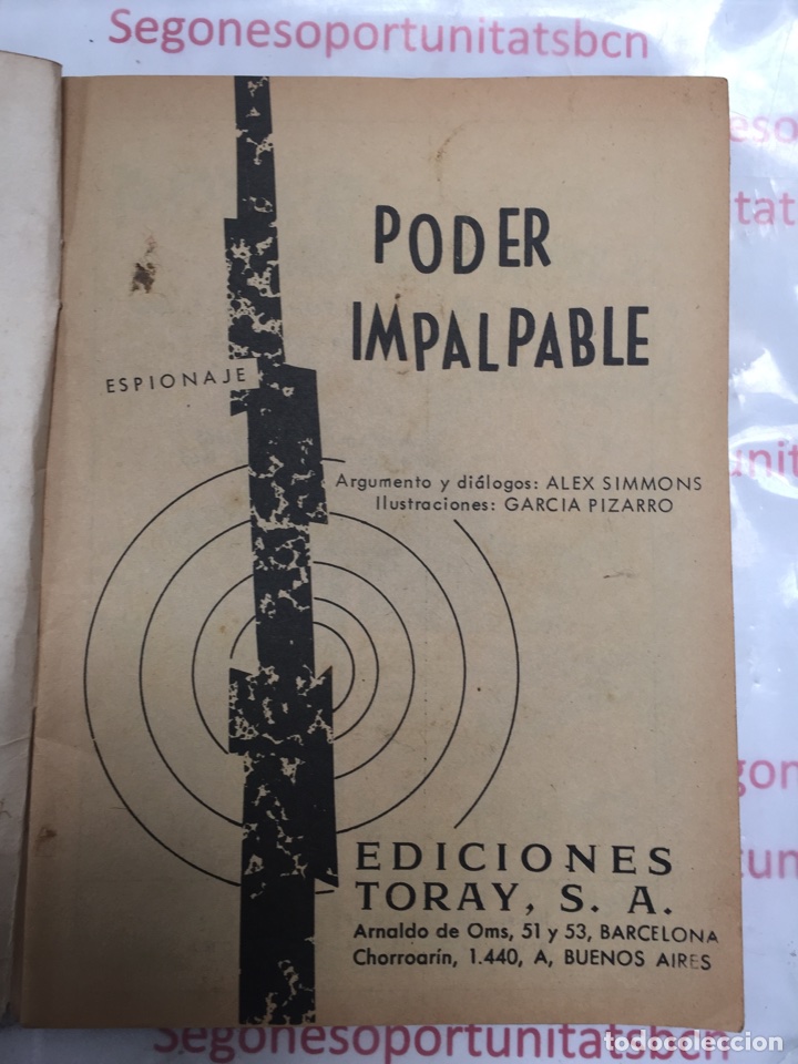 Tebeos: PODER IMPALPABLE n&uacute;mero 6 editorial TORAY de 1965 - Foto 3