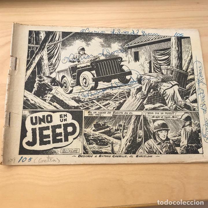 Tebeos: UNO EN UN JEEP . HAZA&Ntilde;AS BELICAS. CON TAPAS - Foto 1