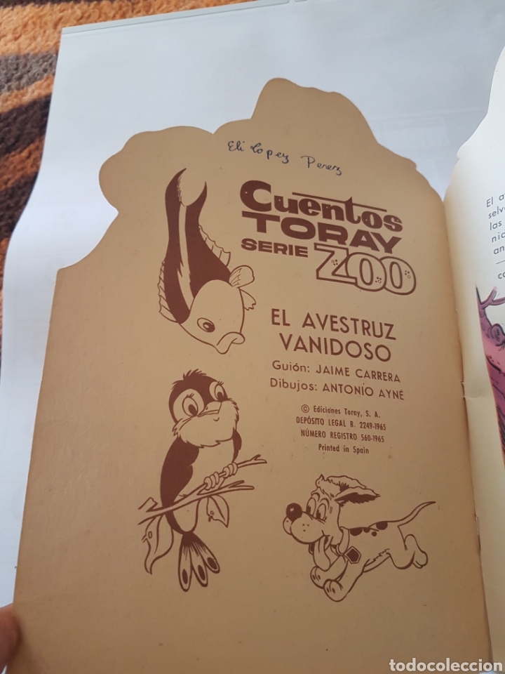 Tebeos: CUENTO TROQUELADO EL AVESTRUZ VANIDOSO - TORAY - Foto 2
