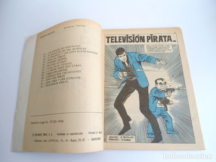 Tebeos: HURON n&ordm; 33 - TELEVISION PIRATA - EDICIONES TORAY 1968 - COMPLETO - Foto 6