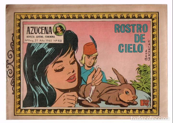 Tebeos: Azucena  N&ordm;-933  Rostro de Cielo   Toray 1957 - Foto 1