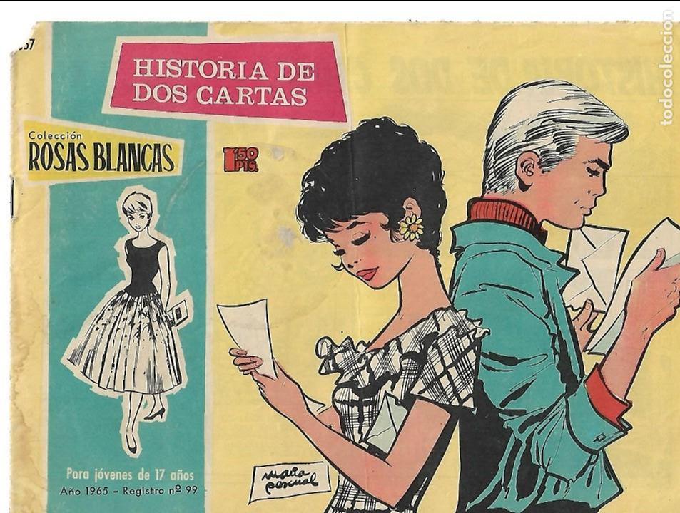 Tebeos: Colecci&oacute;n rosas Blancas. Historia de dos cartas - Foto 1