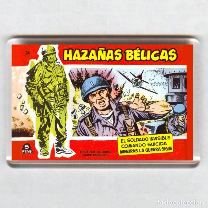 Tebeos: IMAN acr&iacute;lico NEVERA # COMIC - HAZA&Ntilde;AS BELICAS - Foto 1