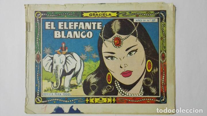 Tebeos: COLECCION GRACIELA, N&ordm; 189, EL ELEFANTE BLANCO - Foto 1