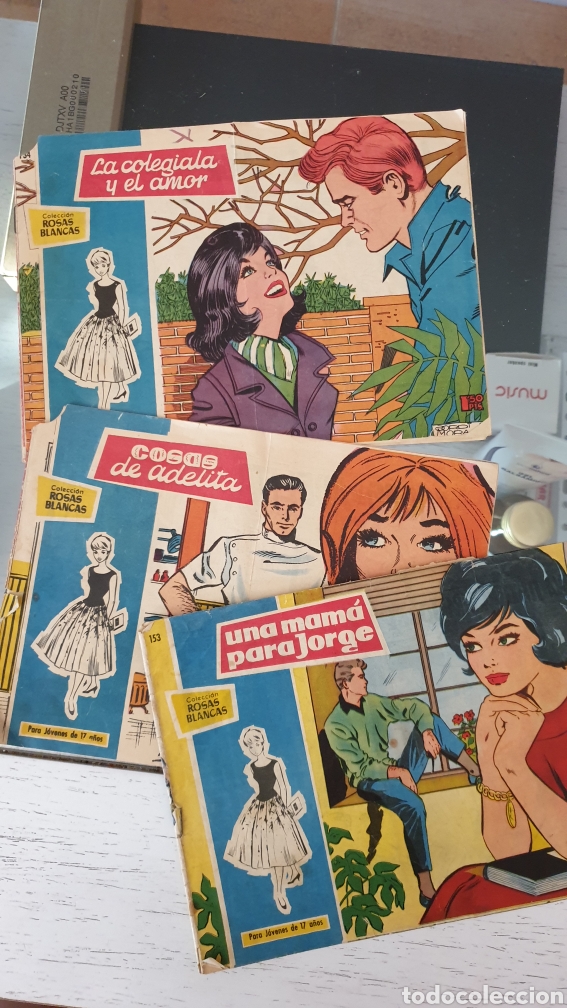 Tebeos: Colecci&oacute;n rosas blancas 3 n&uacute;meros. 1958 - Foto 1