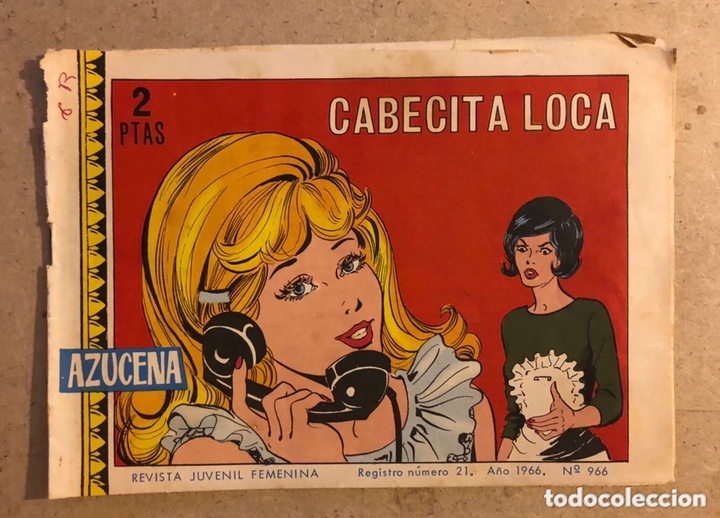 Tebeos: AZUCENA N&deg; 966 CABECITA LOCA (EDICIONES TORAY 1966). - Foto 1