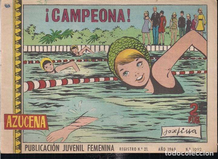 Tebeos: AZUCENA N&ordm; 1092. CAMPEONA - Foto 1