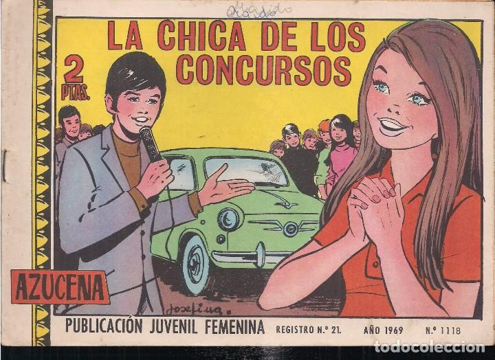 Tebeos: AZUCENA N&ordm; 1118. LA CHICA DE LOS CONCURSOS - Foto 1
