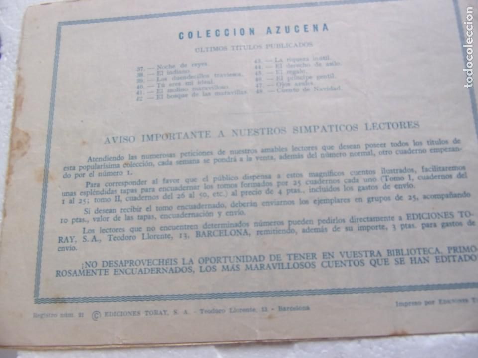 Tebeos: REVISTA JUVENIL AZUCENA N&Uacute;M. 48 - CUENTO DE NAVIDAD - Foto 2