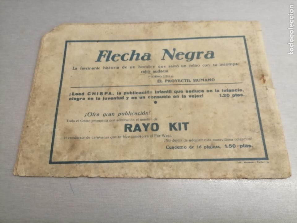 Tebeos: FLECHA NEGRA N&ordm; 1 / TORAY ORIGINAL - Foto 2