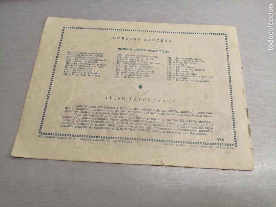 Tebeos: AZUCENA N&ordm; 456 / TORAY ORIGINAL - Foto 2