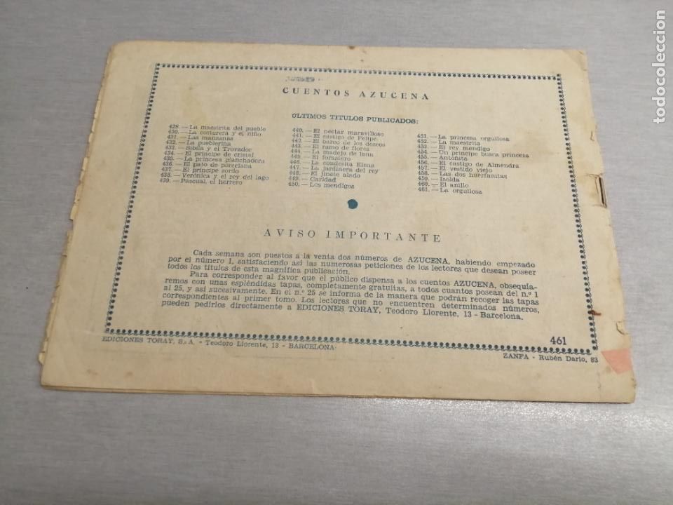 Tebeos: AZUCENA N&ordm; 461 / TORAY ORIGINAL - Foto 2