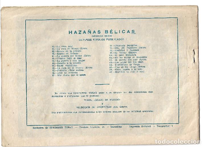 Tebeos: HAZA&Ntilde;AS BELICAS N&ordm; 107 - ORIGINAL - Foto 2