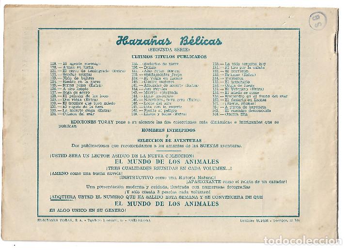 Tebeos: HAZA&Ntilde;AS BELICAS N&ordm; 164 - ORIGINAL - Foto 2