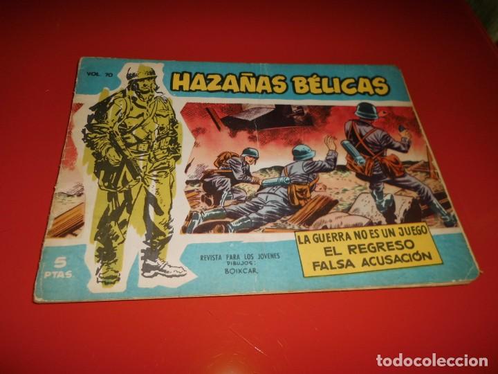 Tebeos: Haza&ntilde;as belicas n&ordm; 70 - azul toray - Foto 1