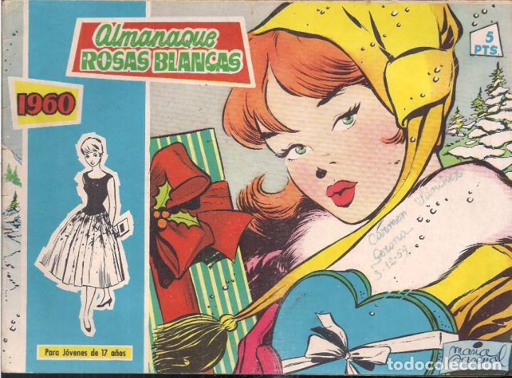 Tebeos: ROSAS BLANCAS ALMANAQUE 1960 - Foto 1