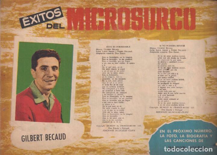 Tebeos: SERENATA N&ordm; 38: ESE EXTRA&Ntilde;O CORAZ&Oacute;N. CONTRAPORTADA GILBERT BECAUD - Foto 2