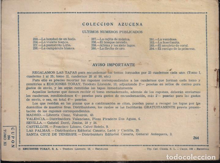 Tebeos: AZUCENA N&ordm; 264. EL CASTIGO DE UNA PRINCESA - Foto 2