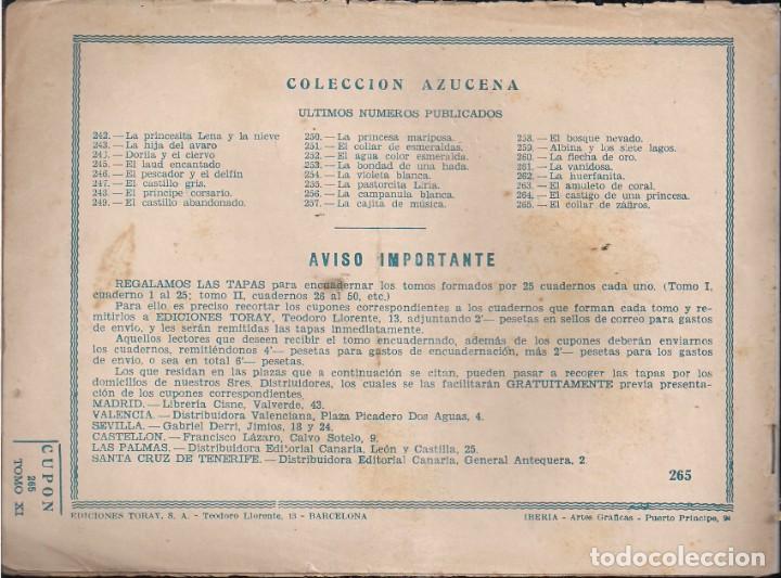 Tebeos: AZUCENA N&ordm; 265. EL COLLAR DE ZAFIROS - Foto 2