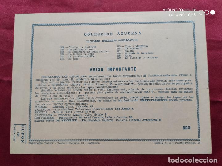 Tebeos: AZUCENA. N&ordm; 320. EDICIONES TORAY - Foto 2