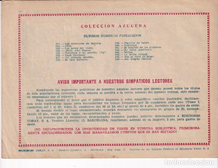 Tebeos: COLECCION AZUCENA: NUMERO 546 MIS ALEGRES VECINOS, EDITORIAL TORAY - Foto 2