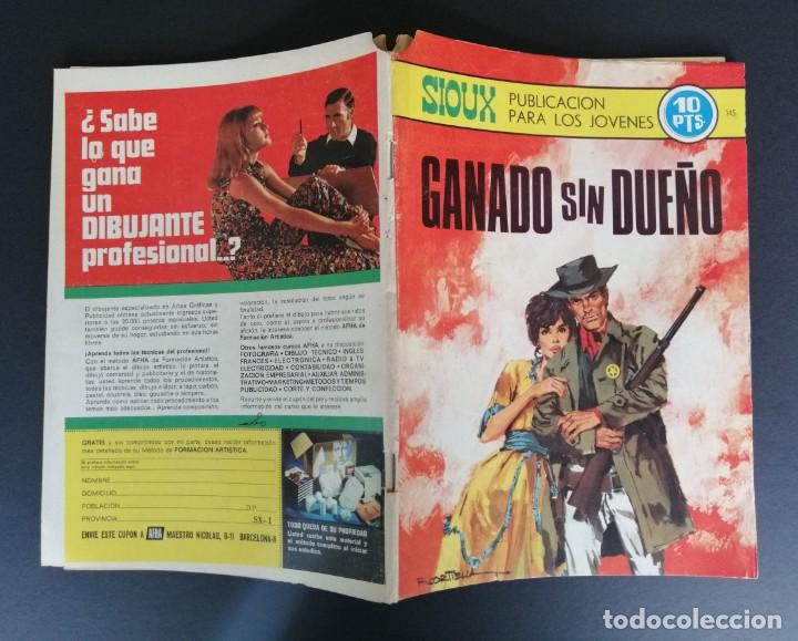 Tebeos: SIOUX N&ordm; 145 - GANANDO SIN DUE&Ntilde;O - TORAY 1969 - Foto 2