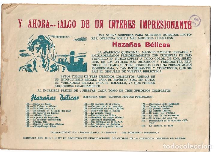 Tebeos: HAZA&Ntilde;AS BELICAS NUMERO 186- ORIGINAL - Foto 2
