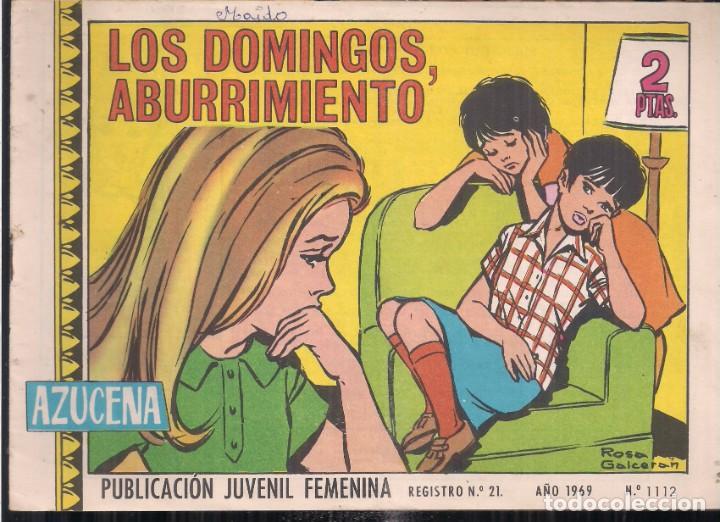 Tebeos: AZUCENA N&ordm; 1112: LOS DOMINGOS, ABURRIMIENTO - Foto 1