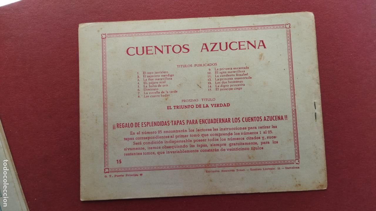 Tebeos: AZUCENA N&ordm; 15 - EL PR&Iacute;NCIPE CIEGO - Foto 3
