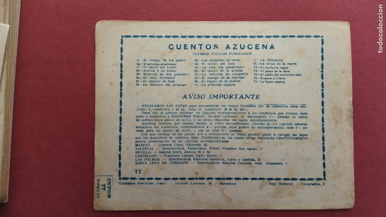Tebeos: AZUCENA N&ordm; 77 - MAITE - LA FLAUTA M&Aacute;GICA - Foto 3