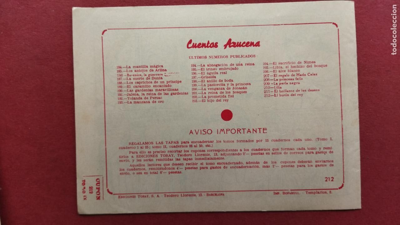 Tebeos: AZUCENA N&ordm; 2012 -ROSA GALCERAN - EL HUR&Oacute;N DEL REY - COMO NUEVO - Foto 3