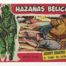 Tebeos: HAZAÑAS BELICAS Nº 297 - ORIGINAL - JOHNNY COMANDO EN EL EL ''FIORD' DEL SILENCIO - EDICIONES TORAY. Lote 323163543